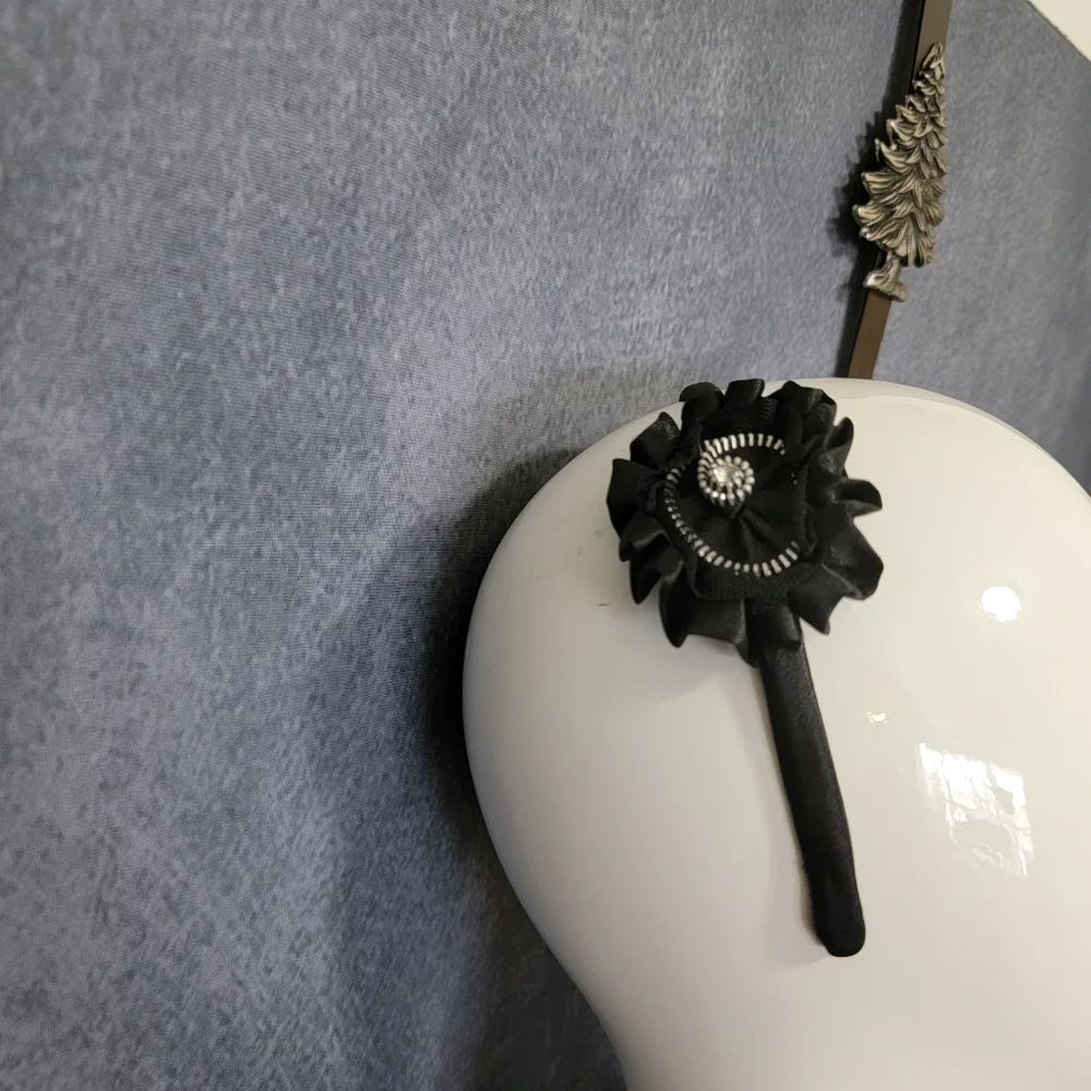 Zipper black headband Flower Hair accessories